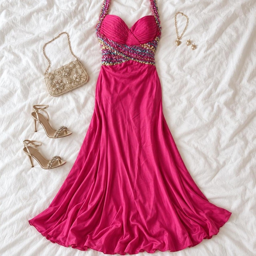 Pink prom dress